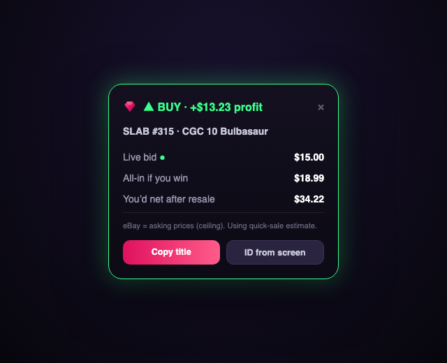 Ruby — Live Flip-Profit Assistant for Whatnot